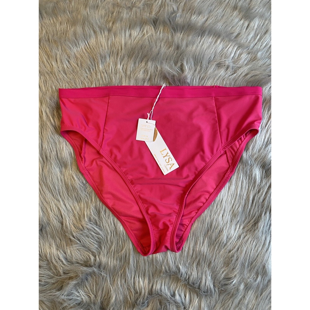 Lysa Swim Womens Size 0X (14W-16W) Pink Bikini Bottoms‎ Swimsuit Swimwear